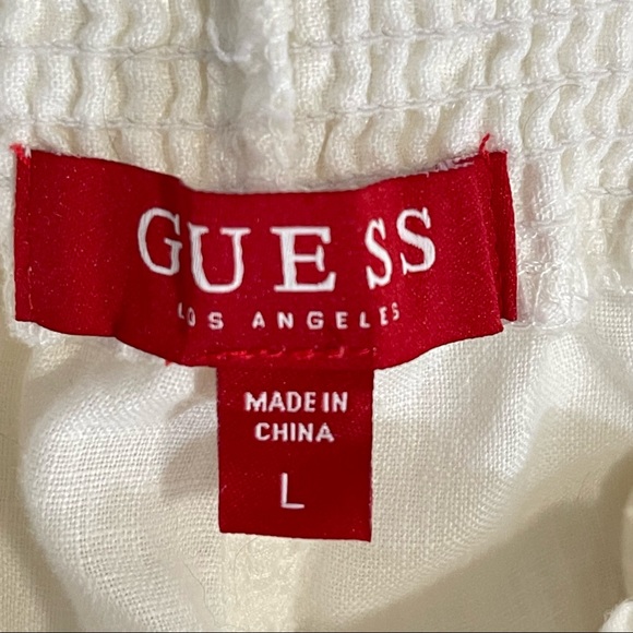 Guess Eco Ilar Linen-Blend Pants Trousers size Large - Picture 6 of 8